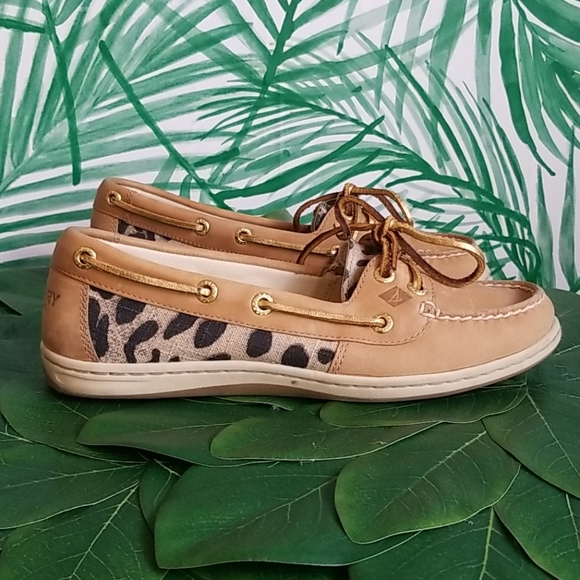 leopard print sperry shoes